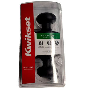 Kwikset Hall & Closet Door Knob Passage Venetian Bronze 92001-511 Microban